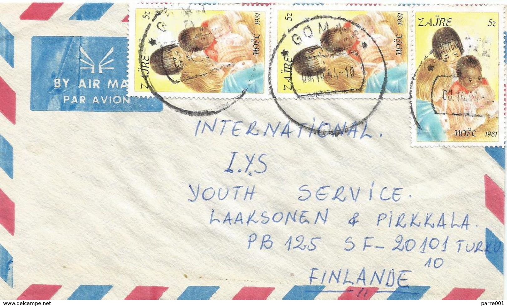 Zaire DRC Congo 1984 Goma Christmas 5Z Cover - Gebruikt