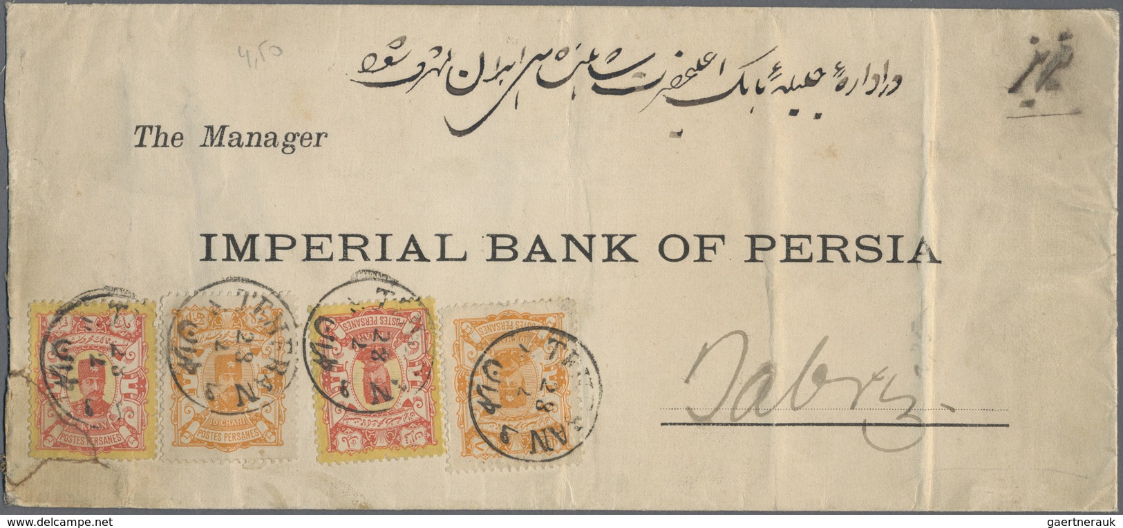 Br Iran: 1890-1910, 12 Covers Including Registered Mail, Scarce Cancellations Lengueboud, Djoulfa And R - Iran