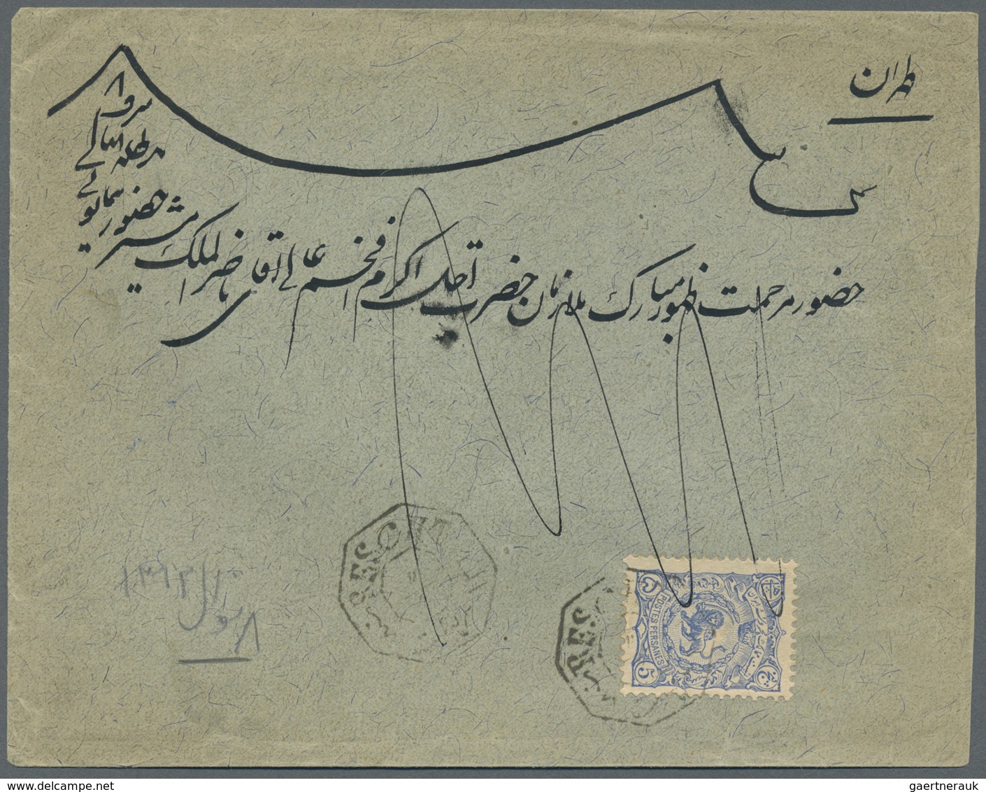 Br Iran: 1890-1910, 12 covers including registered mail, scarce cancellations Lengueboud, Djoulfa and R