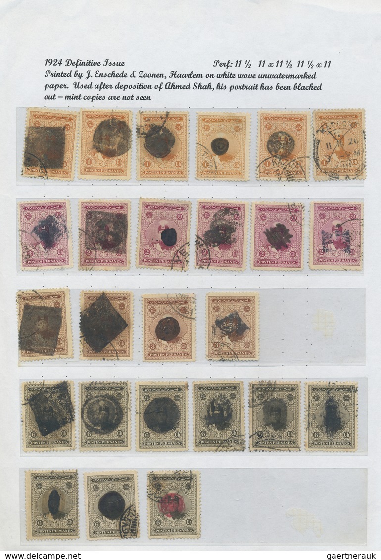 **/*/O/Br/GA Iran: 1917/44 (ca.), Massive Specialized Collection Mounted On Pages Inc. Inverted Ovpts., Many Cove - Iran