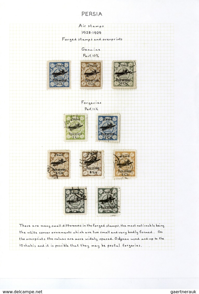 **/*/O/Br/GA Iran: 1917/44 (ca.), massive specialized collection mounted on pages inc. inverted ovpts., many cove