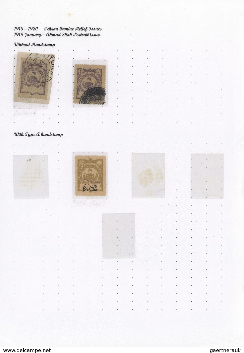 **/*/O/Br/GA Iran: 1917/44 (ca.), massive specialized collection mounted on pages inc. inverted ovpts., many cove