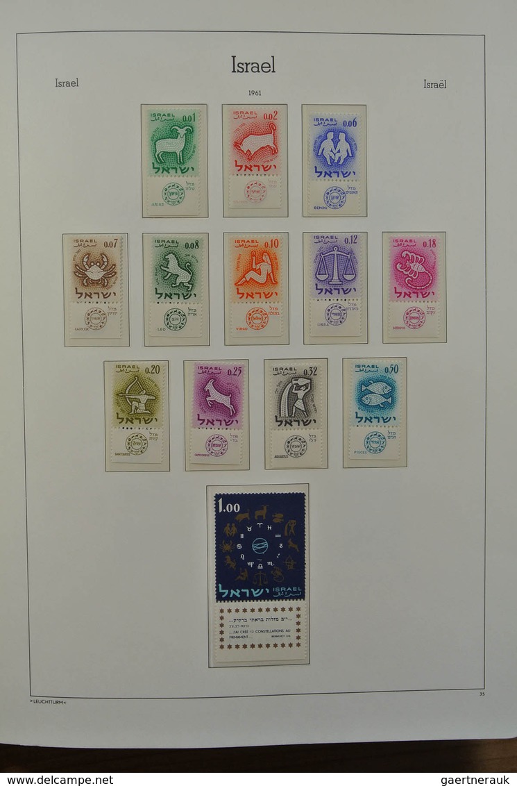 Israel: 1948/1980: Extensive MNH and mint hinged accumulation Israel 1948-1980 in albums, on stockca
