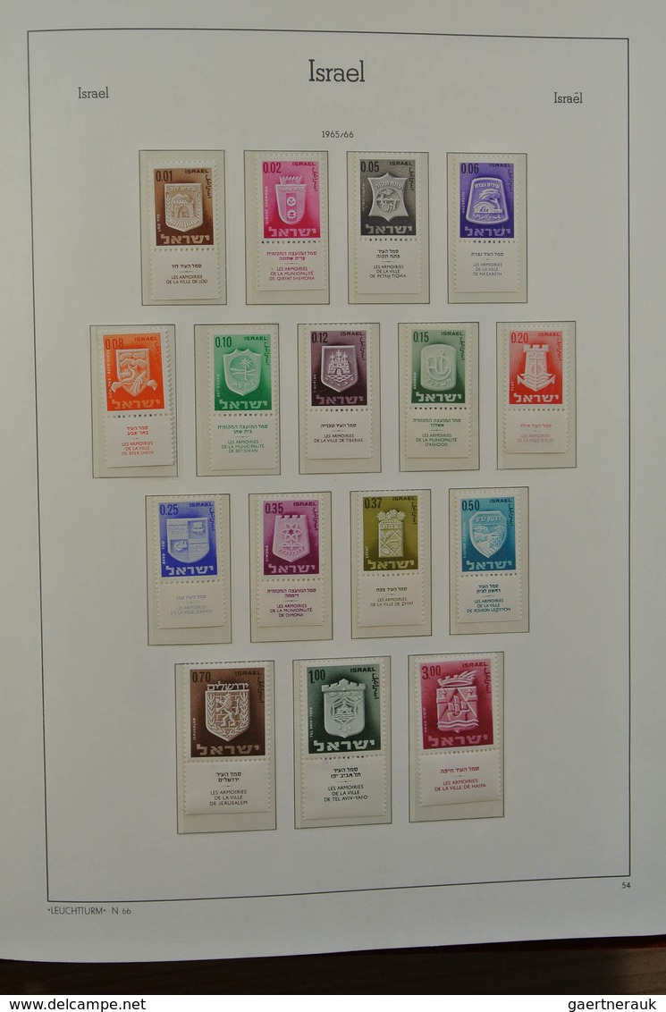 Israel: 1948/1980: Extensive MNH and mint hinged accumulation Israel 1948-1980 in albums, on stockca