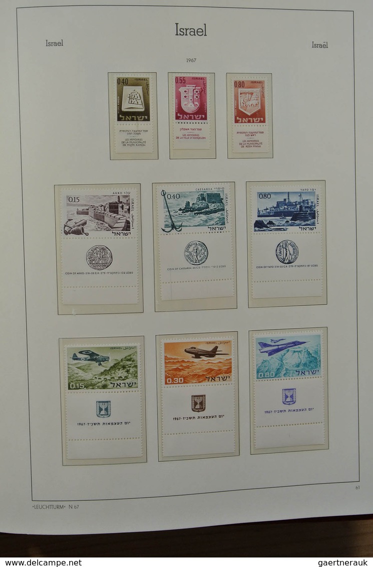 Israel: 1948/1980: Extensive MNH and mint hinged accumulation Israel 1948-1980 in albums, on stockca