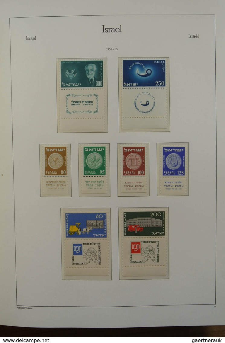 Israel: 1948/1980: Extensive MNH and mint hinged accumulation Israel 1948-1980 in albums, on stockca