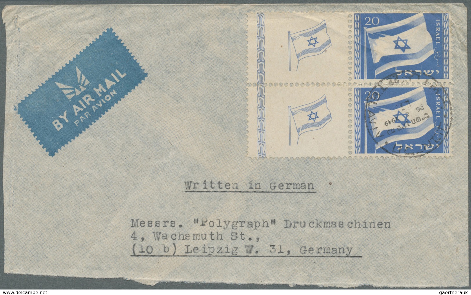 GA/Br Israel: 1948/1970 Mostly, Nice Lot Of 170 Mainly Better Items Including Nice Frankings With Early Ta - Autres & Non Classés