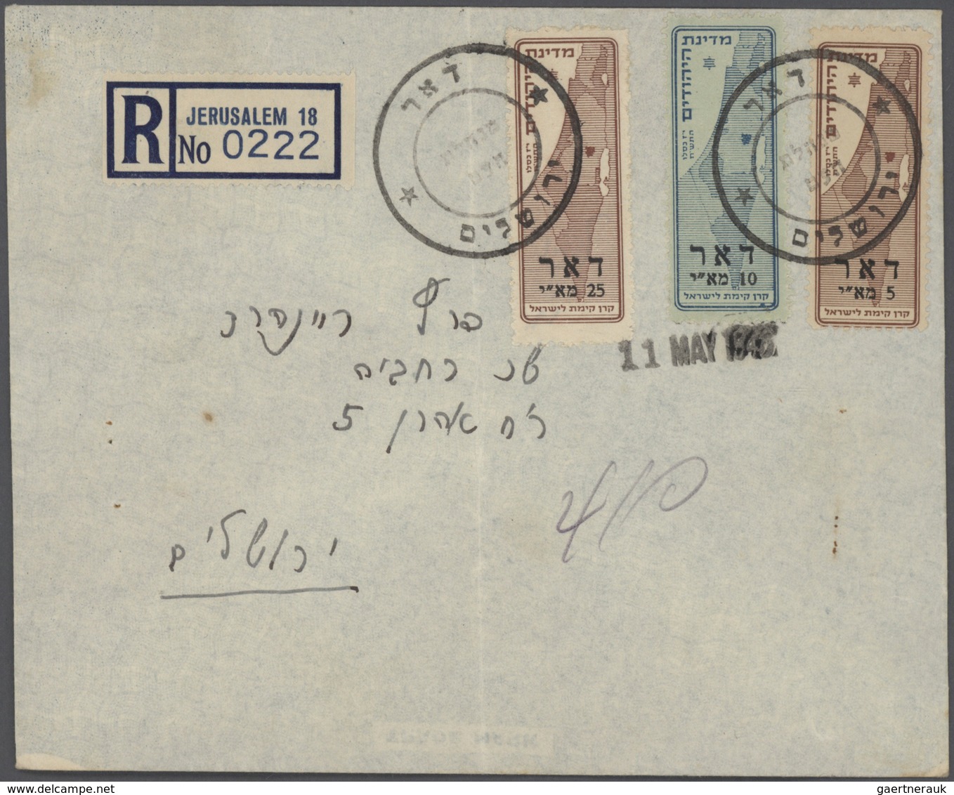 Br Israel: INTERIMS & LOCALS : 1948 JERUSALEM 115 Covers Many Registered, Some Couriers, Nice Frankings - Autres & Non Classés