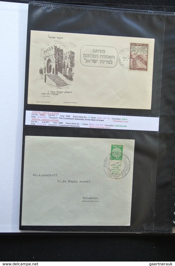 Israel: 1948/2011: Fantastic Covercollection, All With Special (listed) Cancellations, From The Very - Autres & Non Classés