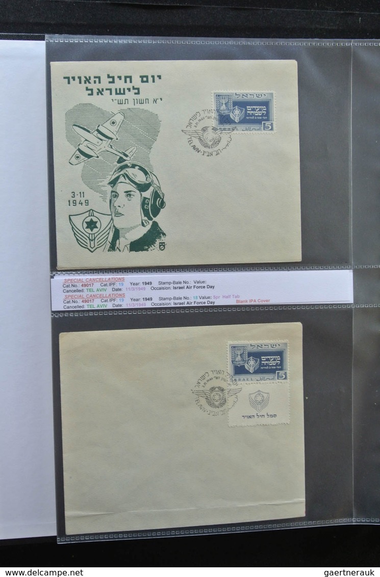 Israel: 1948/2011: Fantastic covercollection, all with special (listed) cancellations, from the very