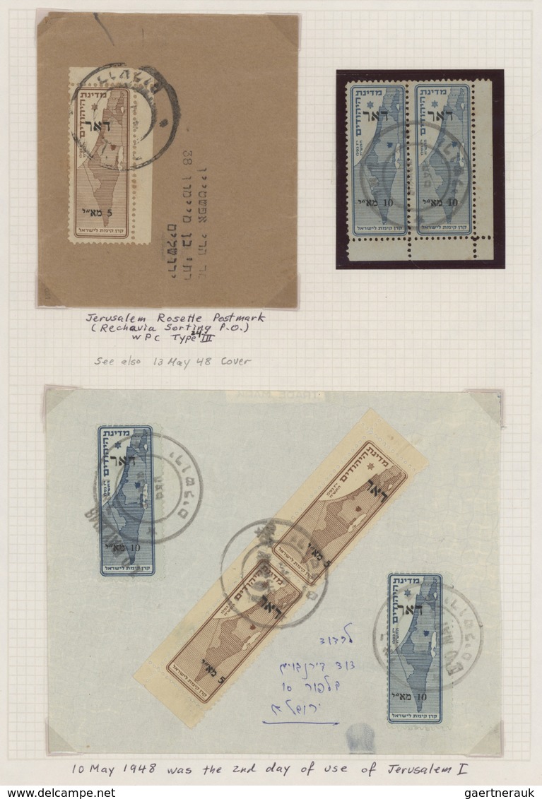 */**/O/Brfst/Br Israel: FORERUNNERS And LOCALS: 1948 JERUSALEM, Wonderful Collection Of Loose Stamps Or Pieces, Diff - Autres & Non Classés