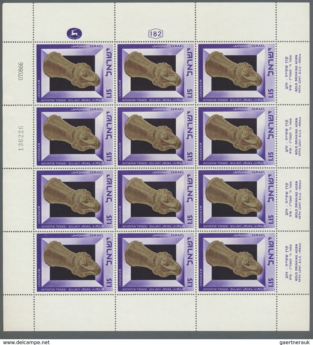 ** Israel: 1957/1966 (ca.), Bestand In Mappe Mit Einheiten Und Bogenteilen Meist In Kompletten Sätzen - Autres & Non Classés