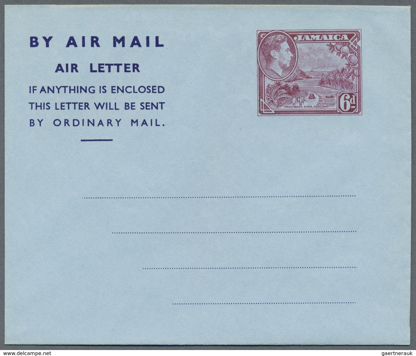 GA Jamaica: 1947/1983 (ca.), AEROGRAMMES: accumulation with approx. 1.000 unused and used/CTO airletter