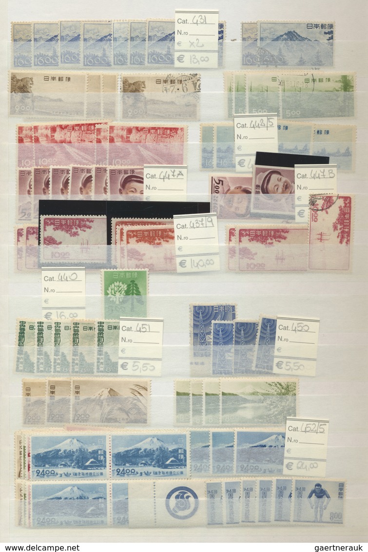 **/*/O Japan: 1871-1980, Collection in large stockbook starting first issues used, later issues mint and us