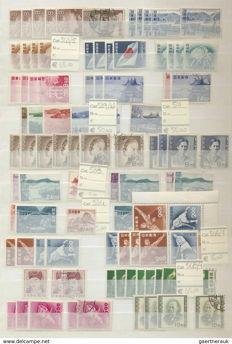 **/*/O Japan: 1871-1980, Collection in large stockbook starting first issues used, later issues mint and us