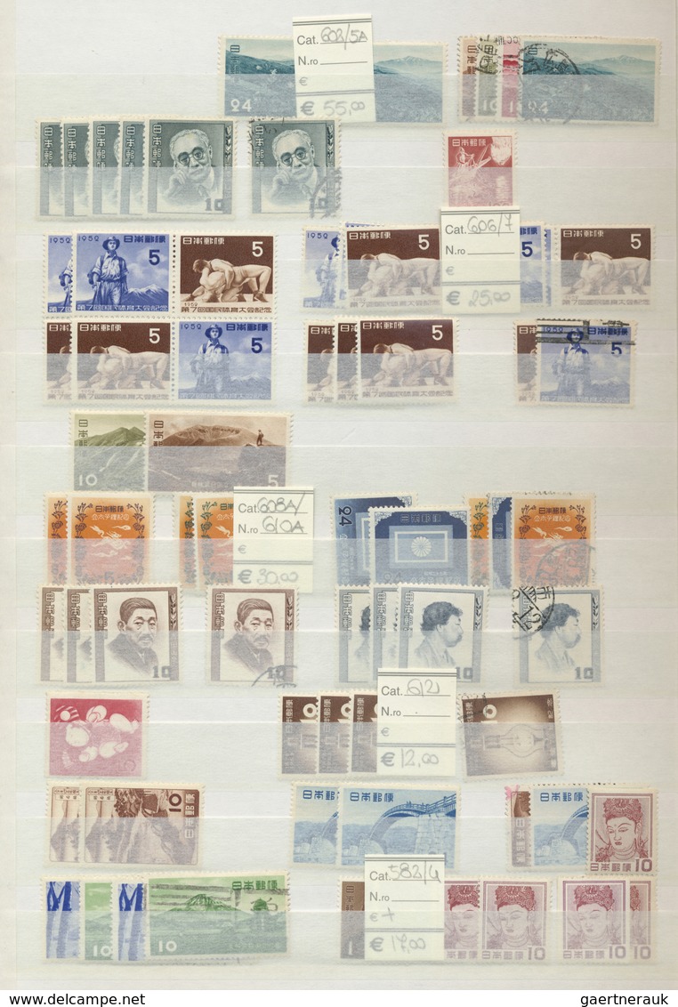 **/*/O Japan: 1871-1980, Collection in large stockbook starting first issues used, later issues mint and us