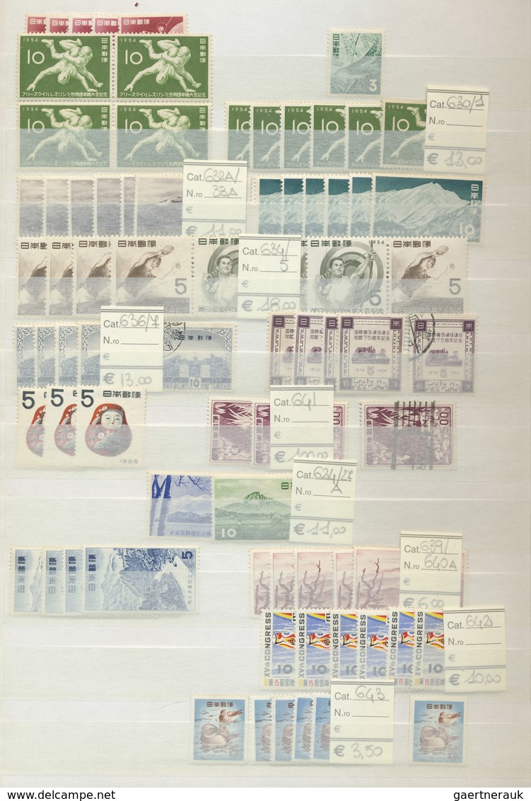 **/*/O Japan: 1871-1980, Collection in large stockbook starting first issues used, later issues mint and us