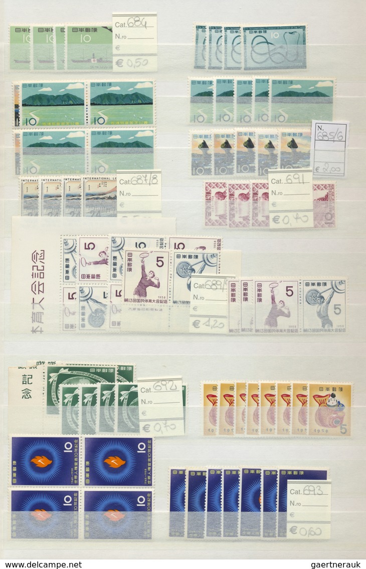 **/*/O Japan: 1871-1980, Collection in large stockbook starting first issues used, later issues mint and us