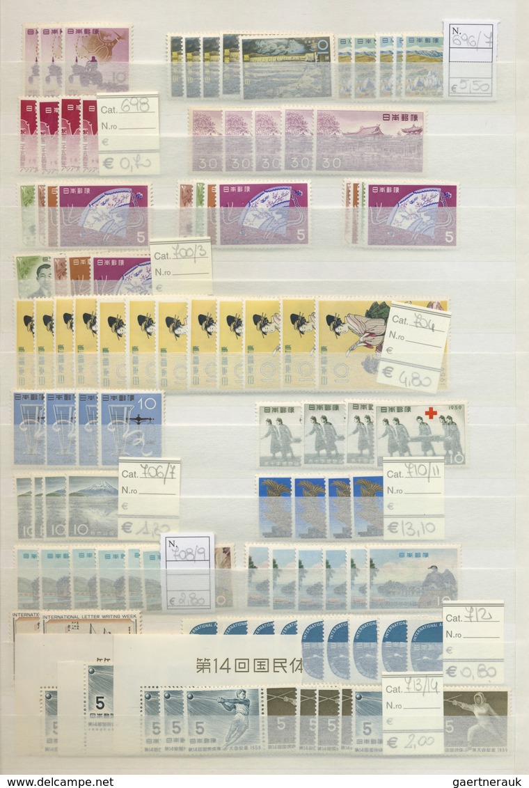 **/*/O Japan: 1871-1980, Collection in large stockbook starting first issues used, later issues mint and us