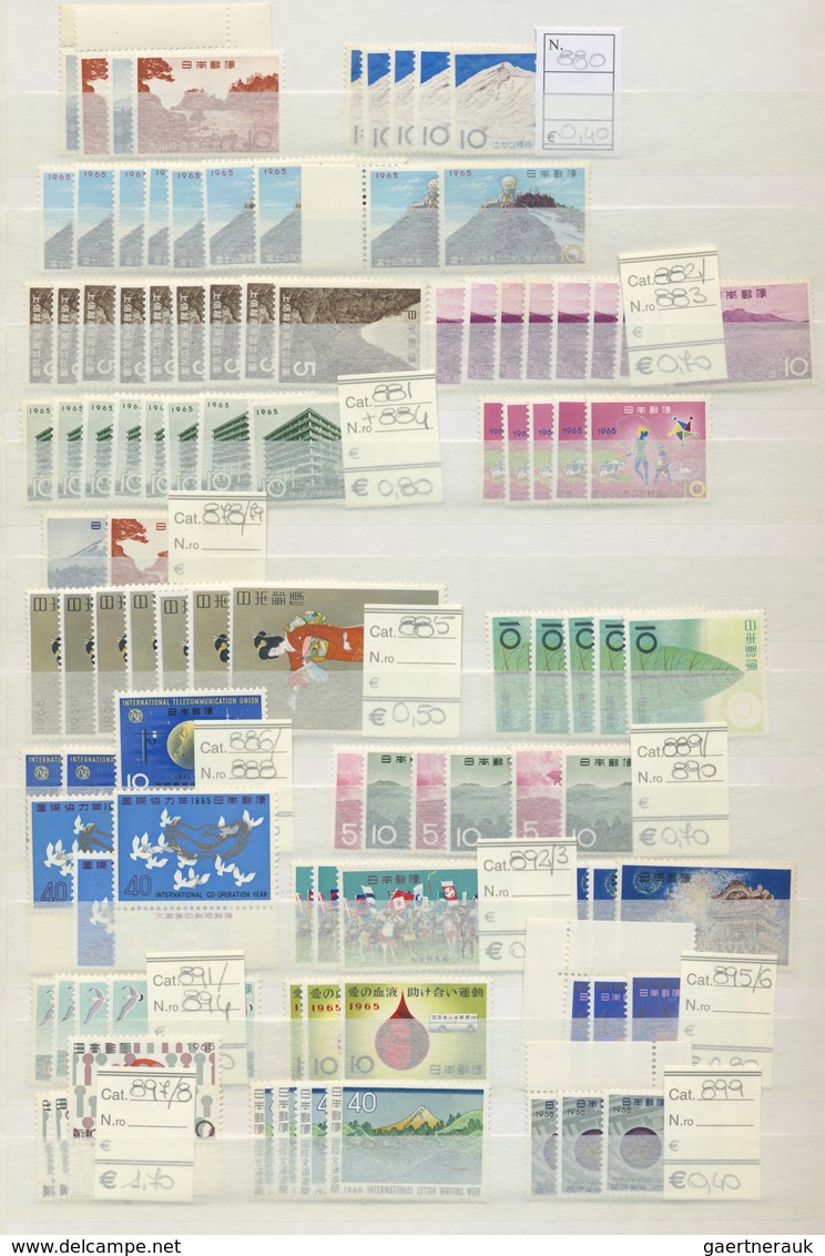 **/*/O Japan: 1871-1980, Collection in large stockbook starting first issues used, later issues mint and us