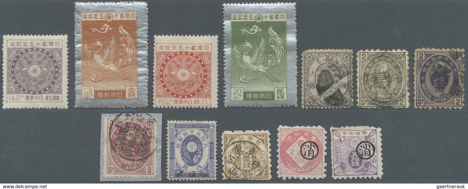 */O/Br Japan: 1874/1930, Mixed Lot Mint/used/specimen Plus Two Registered Covers; Also Few World Inc. Fisca - Autres & Non Classés