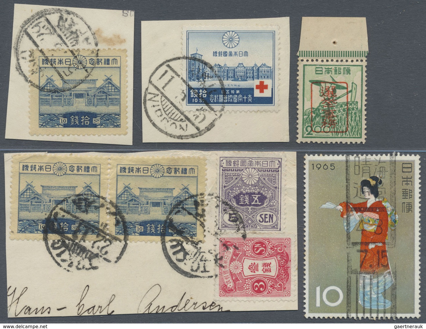 O/ Japan: 1876/1969, Mainly Used In Stockbook Inc. 1921 Crown Prince Europe Visit, 1967/69 FDC Used To - Autres & Non Classés