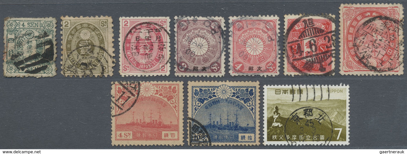 O/ Japan: 1876/1969, Mainly Used In Stockbook Inc. 1921 Crown Prince Europe Visit, 1967/69 FDC Used To - Autres & Non Classés
