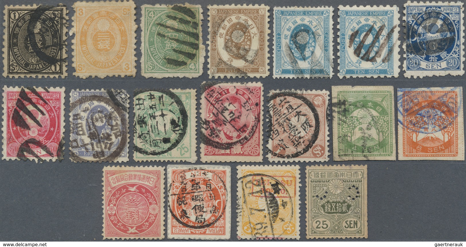 O/* Japan: 1876/1940, Used And Few Mint On Old Pages, Some Koban Interest. Plus 1948 Censored Cover 16 Y - Autres & Non Classés