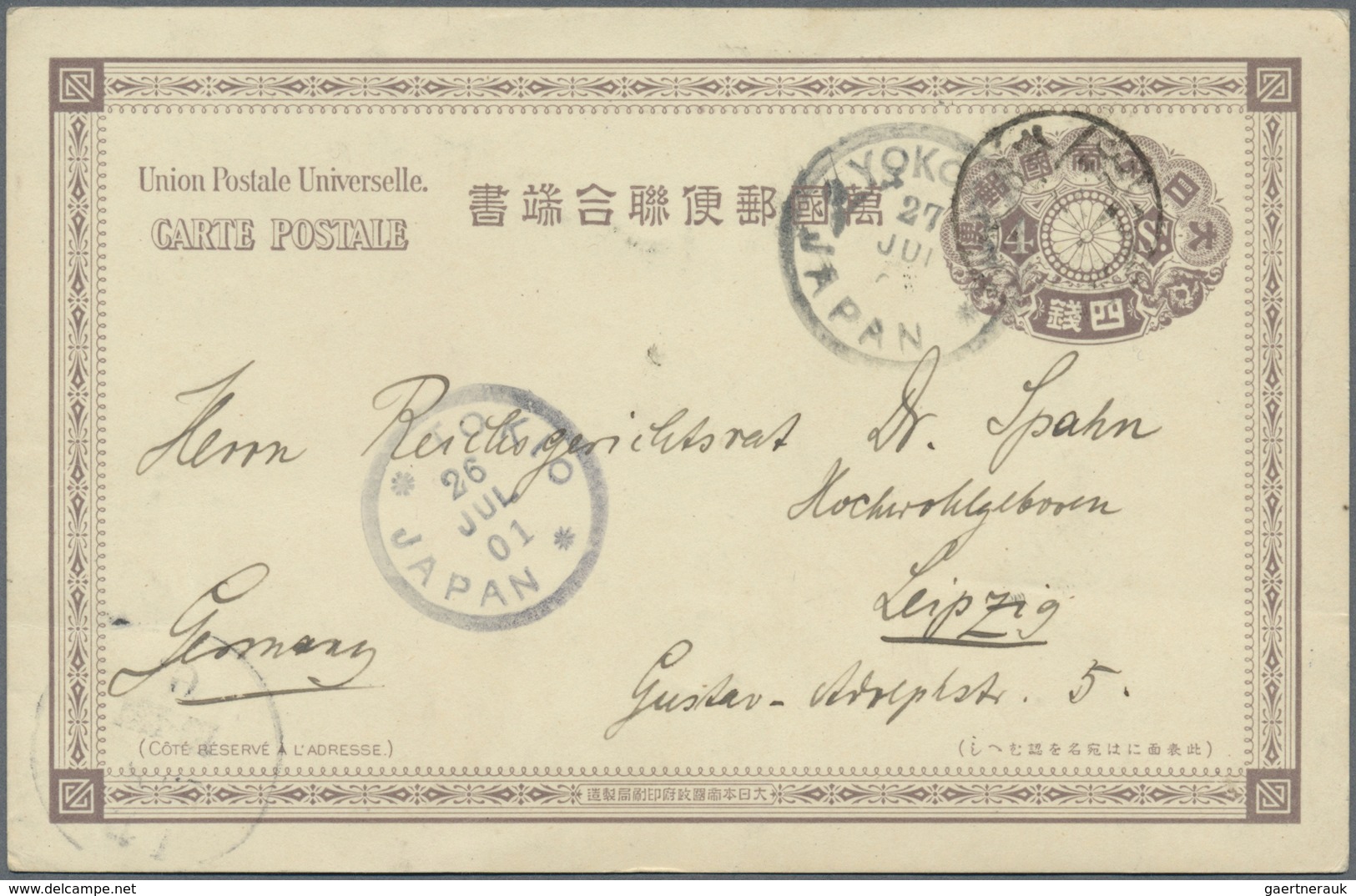 GA/ Japan: 1876/1939, mint and predominantly used stationery (20) resp. ppc (10).