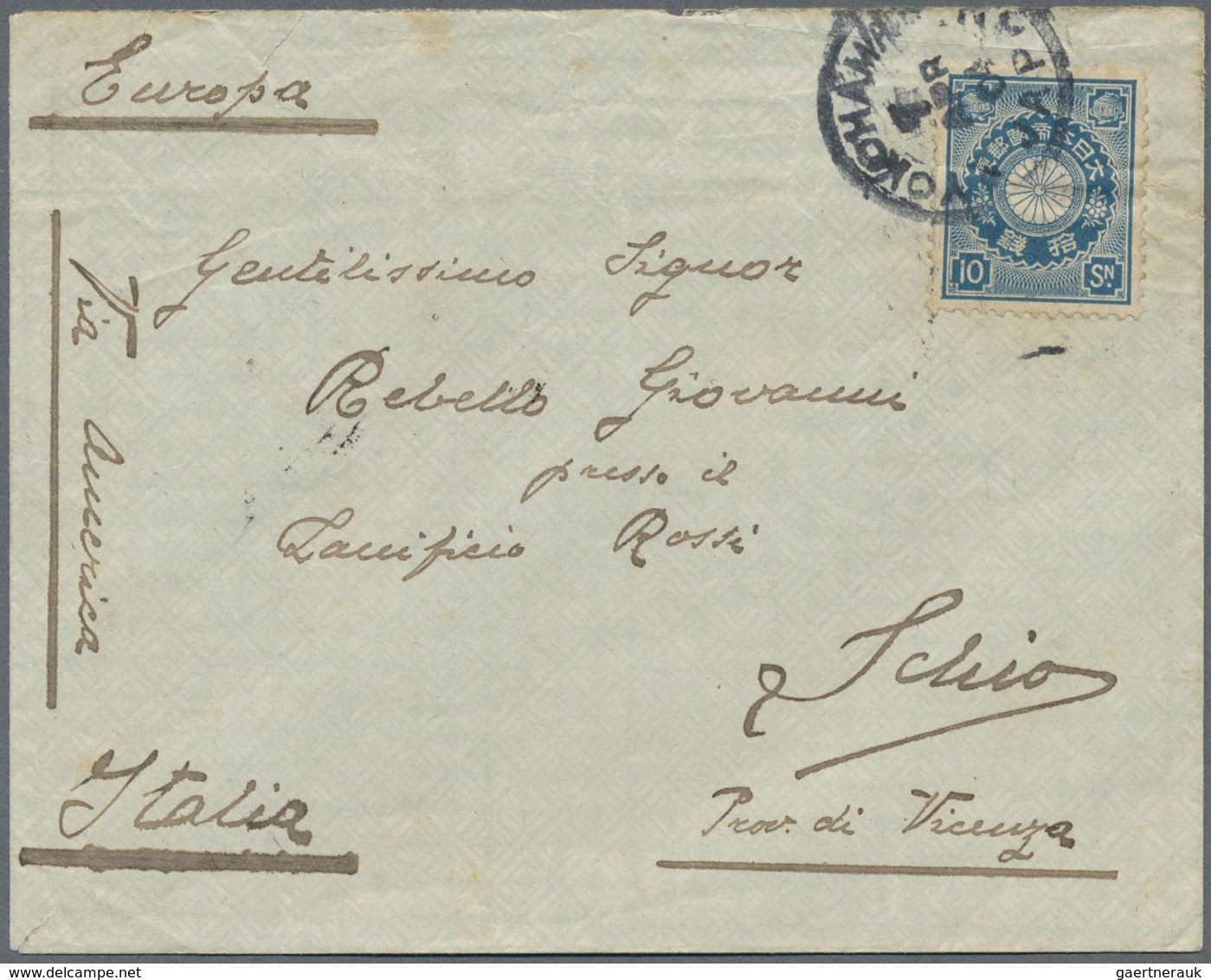 Br Japan: 1876/1914, Covers (11 Inc. Registered X4) Mostly To Italy Inc. From "Institute For Infectiono - Autres & Non Classés