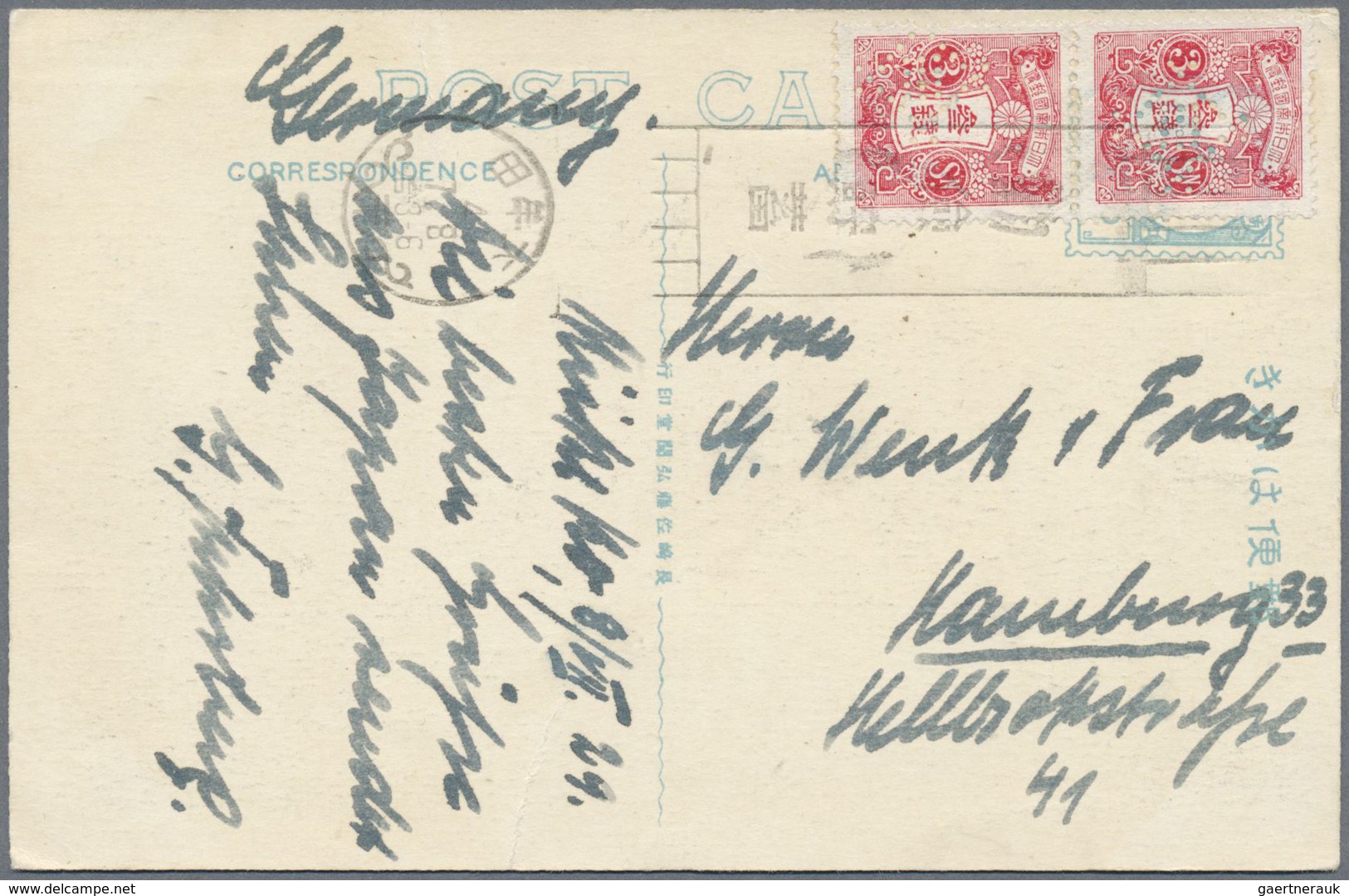 Br/ Japan: 1899/1928, Ppc/cover/card (10) All Used To Germany Or Within Japan, Inc. Perfin, 1921 Census - Autres & Non Classés