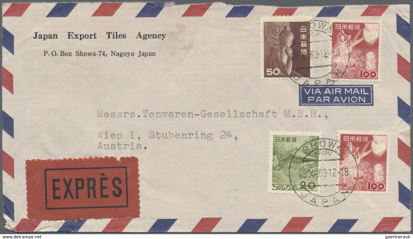 Br/GA/ Japan: 1950/90 (ca.), About 200 Covers/used Ppc/few Used Stationery, All Gone To Abroad, Inc. Regist - Autres & Non Classés