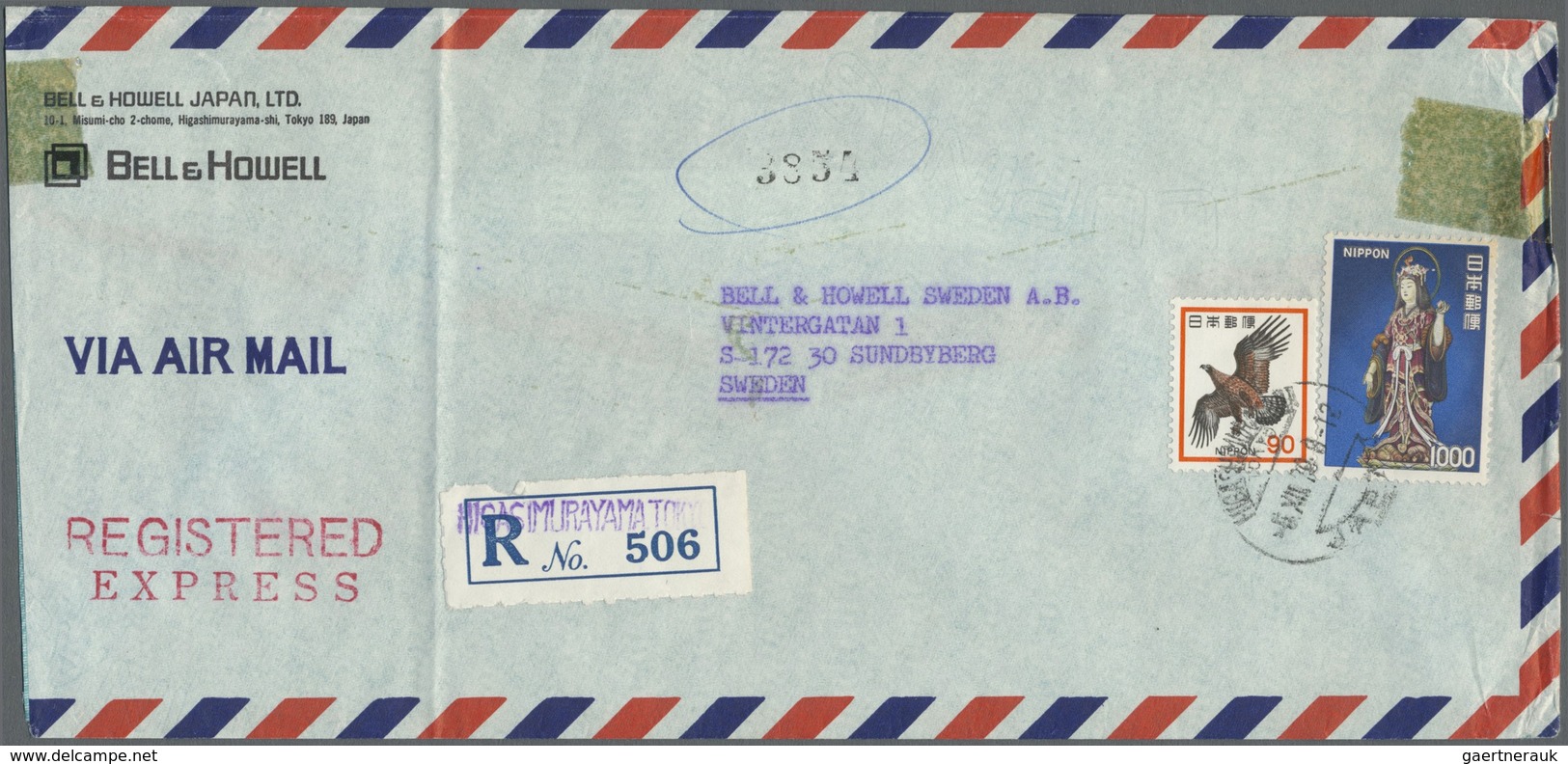 Br/GA/ Japan: 1950/90 (ca.), About 200 Covers/used Ppc/few Used Stationery, All Gone To Abroad, Inc. Regist - Autres & Non Classés