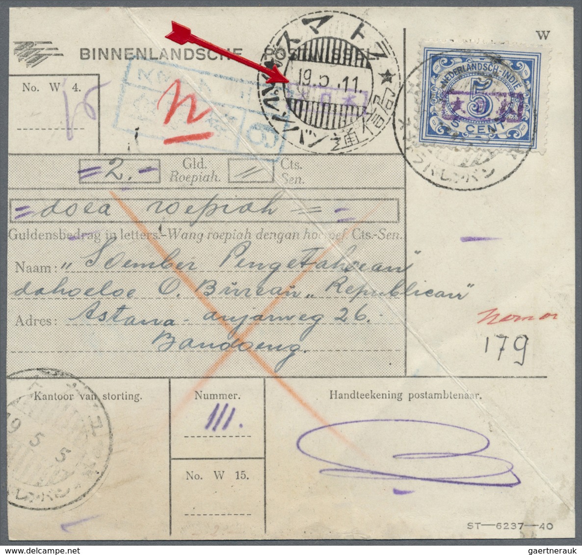 Br/GA Japanische Besetzung WK II: 1942/45, Covers/stationery (70+) Plus Some MNH Units Of Due Stamps Navy - Lettres & Documents