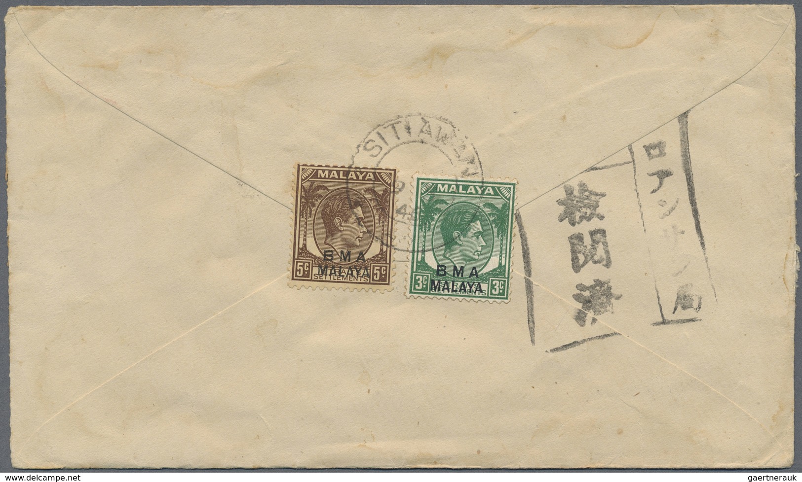 Br/O/Brfst Japanische Besetzung  WK II - Malaya: 1942/45, Covers (12, Some In Mixed Condition), 4 C. Stationery - Malaysia (1964-...)