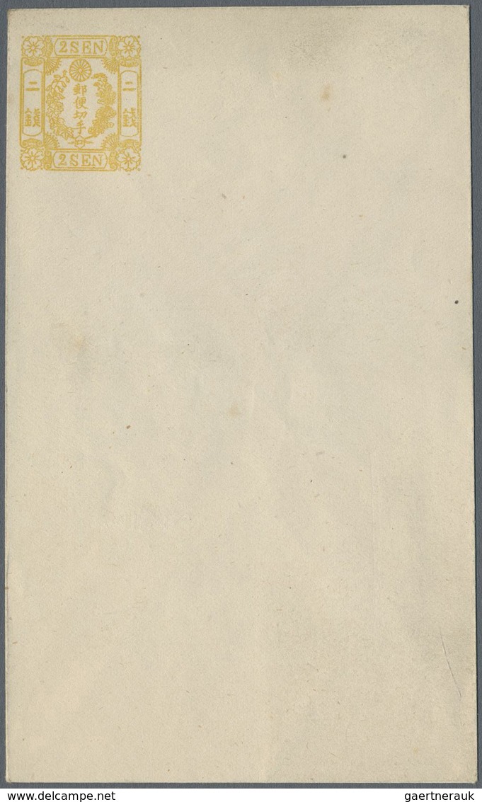 GA Japan - Ganzsachen: 1873/74, tebori envelopes mint 1 S. (2), 2 S. (5), 4 S. (2) all identified accor