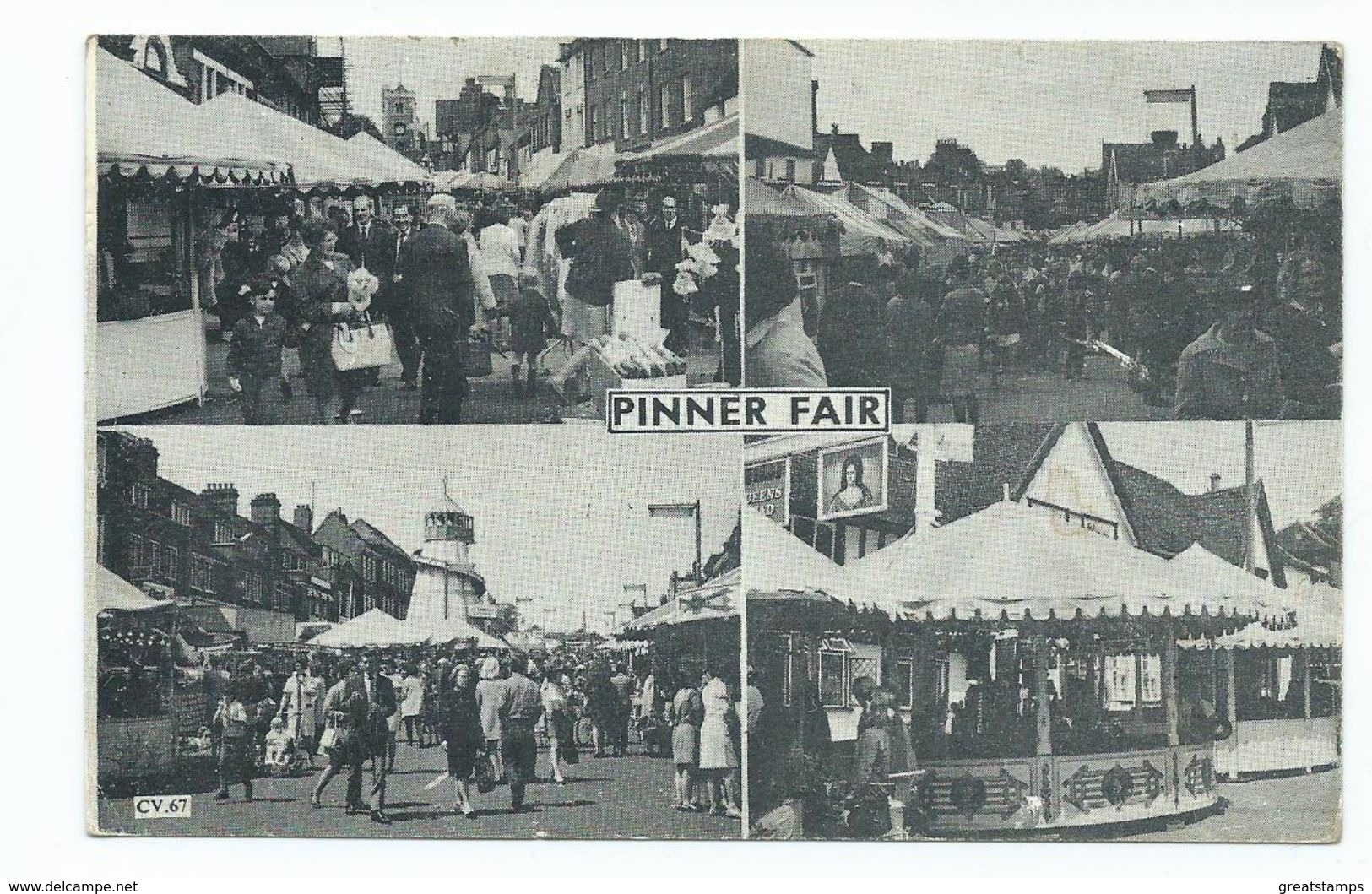 Postcard Middlesex Pinner Fair Multiview. Used In 1980 Posted Gwent. - Middlesex