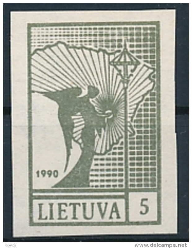 Mi 457 B  ** MNH Angel Of Freedom Liberty Imperforated - Lituania