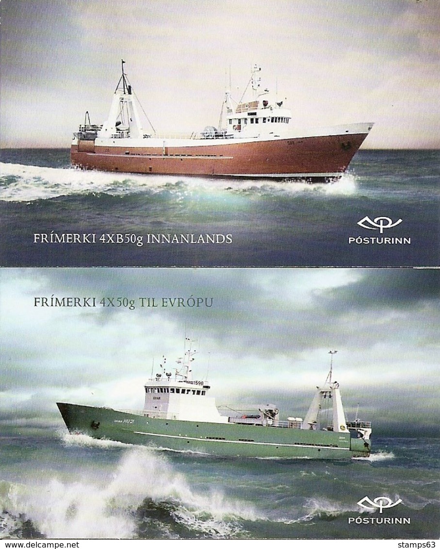 ICELAND, Booklet 127/28, 2014, Trawlers - Carnets