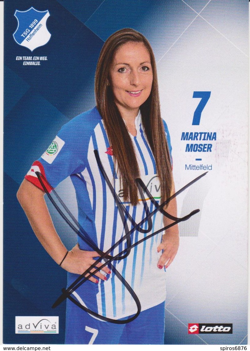 Original Women Football Autograph Card MARTINA MOSER Frauen Bundesliga 2015 / 16 TSG HOFFENHEIM - Authographs