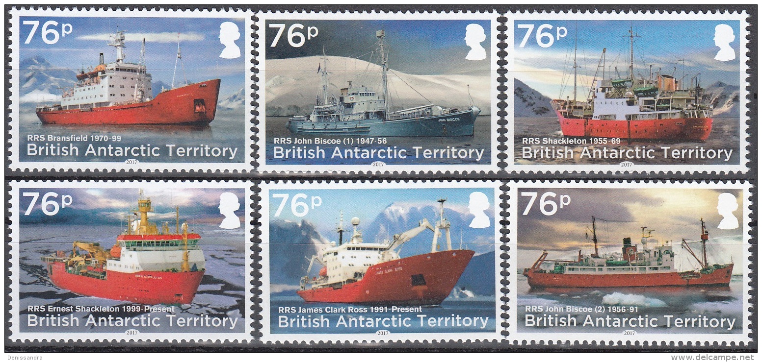 British Antarctic Territory 2017 Bateaux Neuf ** - Nuovi