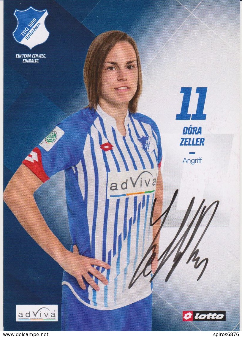 Original Women Football Autograph Card DORA ZELLER Frauen Bundesliga 2015 / 16 TSG HOFFENHEIM - Autógrafos