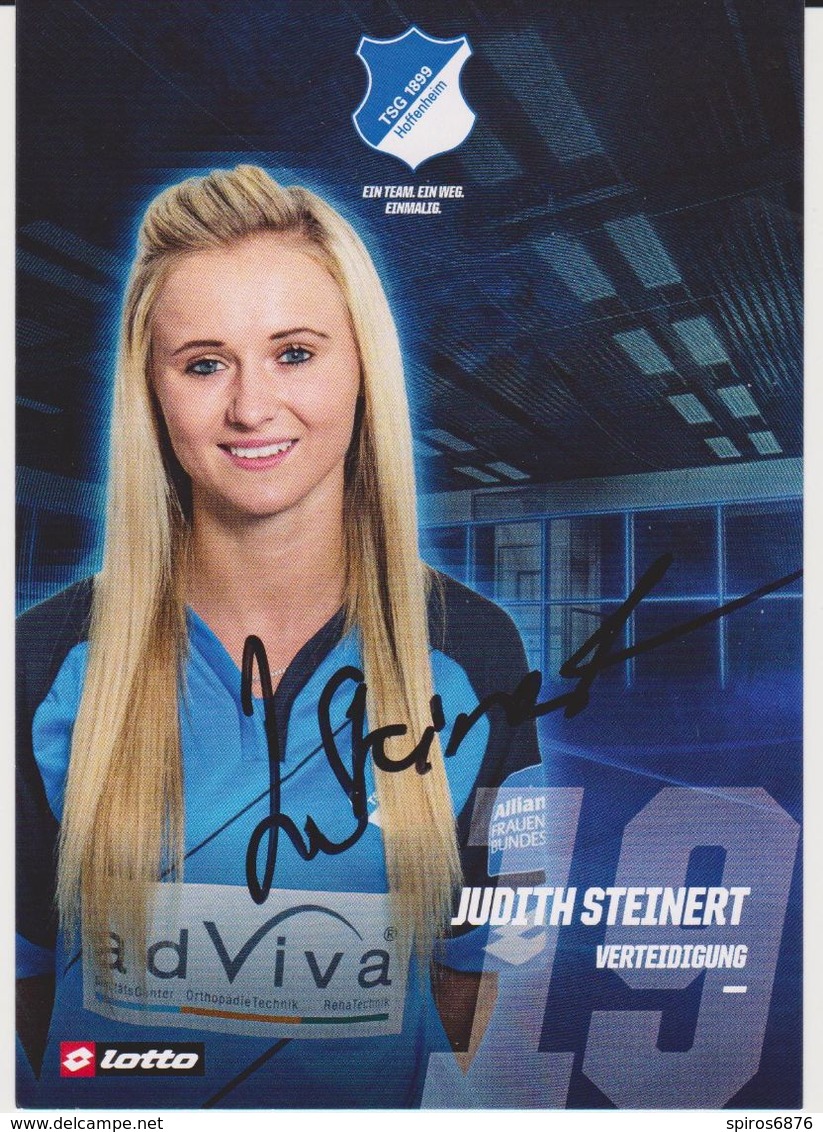 Original Women Football Autograph Card JUDITH STEINERT Frauen Bundesliga 2016 / 17 TSG HOFFENHEIM - Authographs