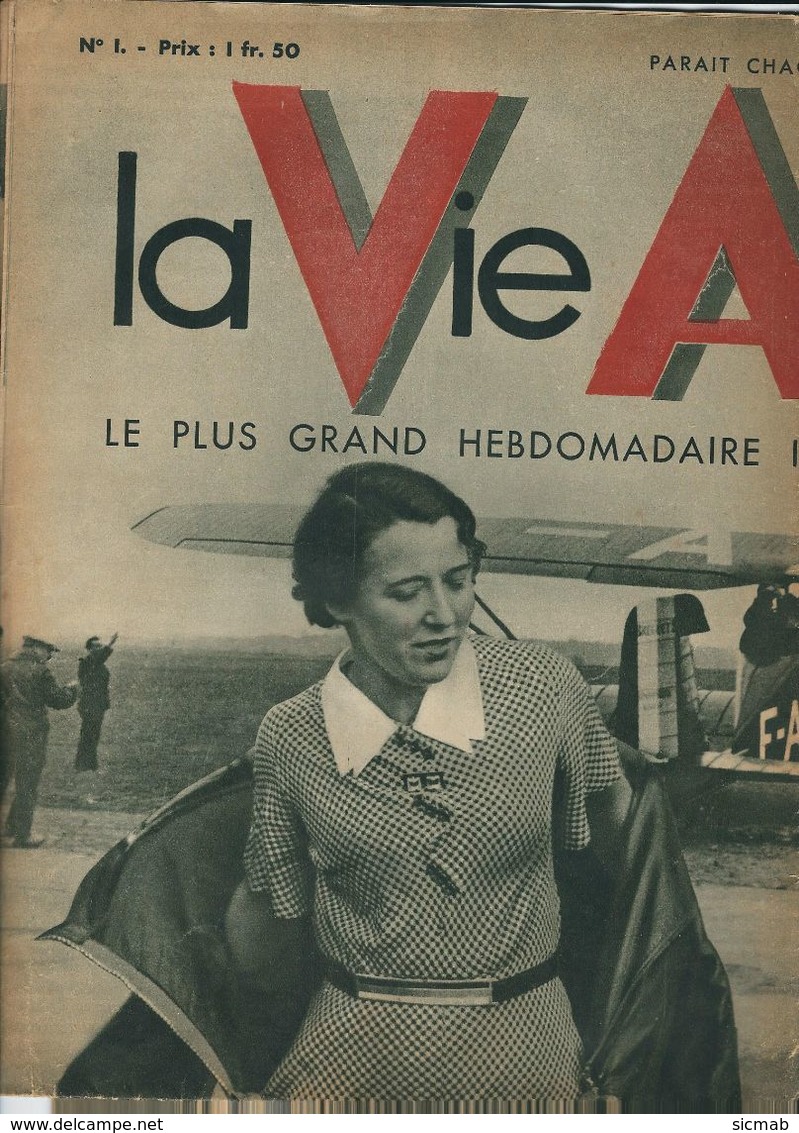 LA VIE AERIENNE," Le Plus Grand Hebdo Illustré D'aviation Du Monde", MARYSE HILSZ , N° 1, 8 Oct 1935 - Autres & Non Classés