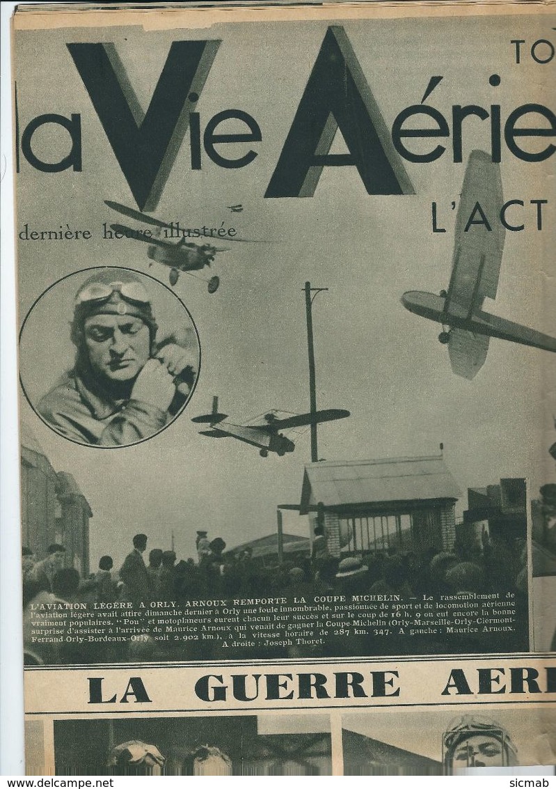 LA VIE AERIENNE," Le Plus Grand Hebdo Illustré D'aviation Du Monde", MARYSE HILSZ , N° 1, 8 Oct 1935 - Autres & Non Classés