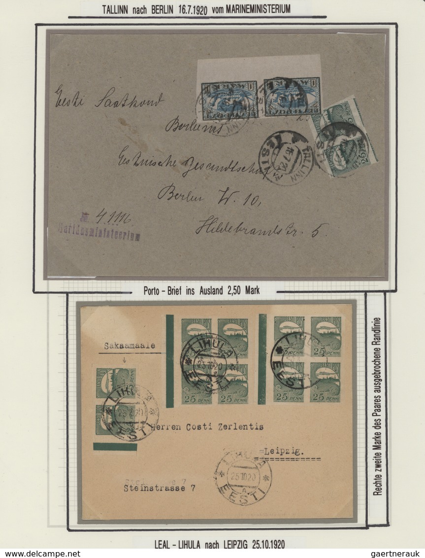 **/O/*/Br Estland: 1918/40, Sehr Schöne Und Umfangreiche Sammlung Postfrisch Und/oder Gestempelt Mit Nahezu Al - Estonie