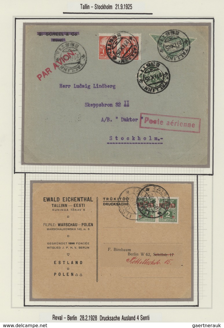 **/O/*/Br Estland: 1918/40, Sehr schöne und umfangreiche Sammlung postfrisch und/oder gestempelt mit nahezu al