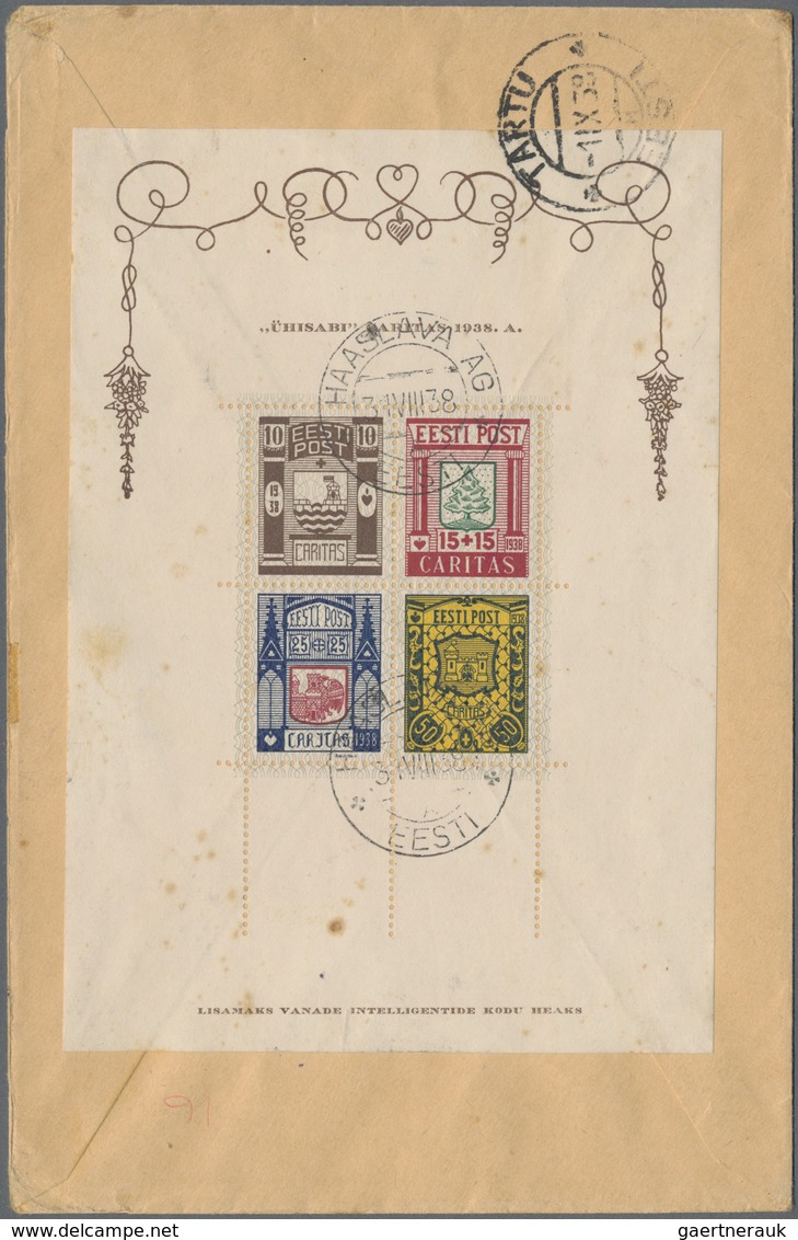 Br Estland: 1919/1940, Kleine Sammlung Mit Fast 30 Briefen Und Karten Inkl. Incoming Mail (u.a. Luftpos - Estonia