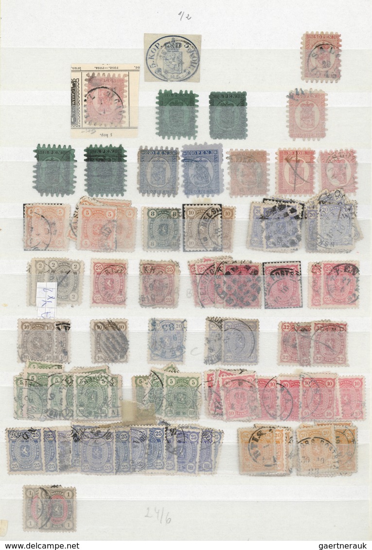 O/*/** Finnland: 1856-2006: Collection And Stock Of Mint And Used Stamps In 3 Big Stockbooks, From Early Is - Lettres & Documents