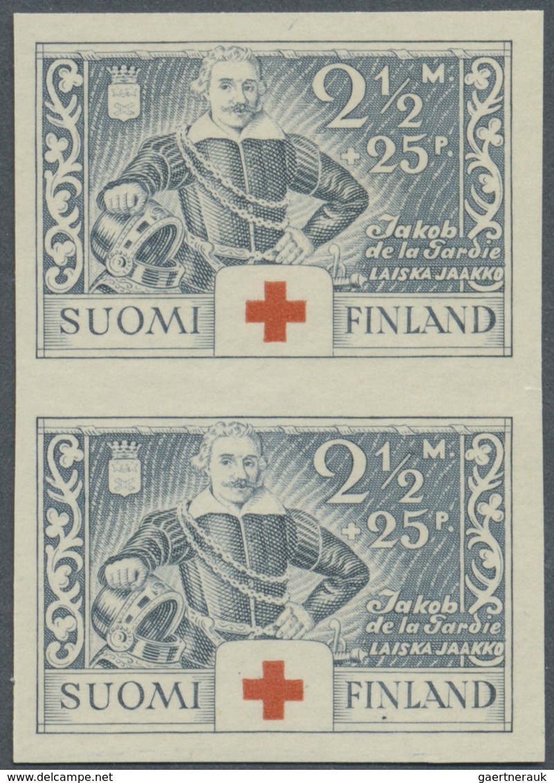 (*) Finnland: 1932/1939, Rotes Kreuz, Alle 8 Ausgaben Je In UNGEZÄHNTEN Paaren Aus Ankündigungsbogen. At - Lettres & Documents